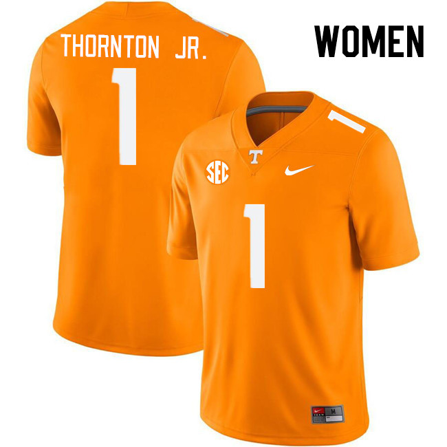Women #1 Dont'e Thornton Jr. Tennessee Volunteers College Football Jerseys Stitched Sale-Orange